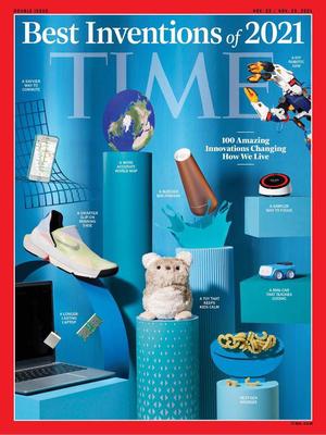 Picture of the front cover of Time Magazine, where the smart toy is being featured